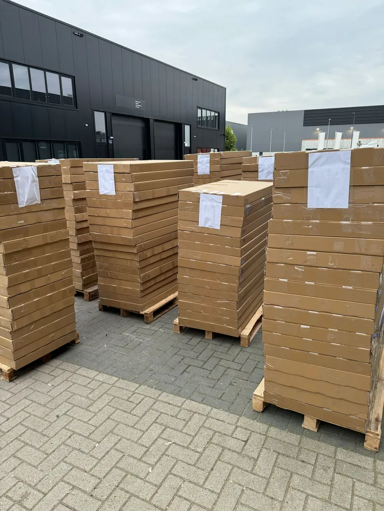 Bulk cornhole borden verpakt voor verzending